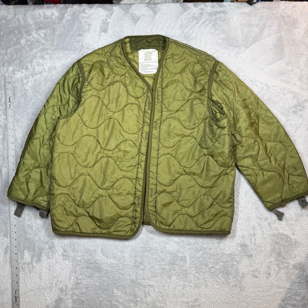 Vintage Gibraltar Industries Cold Weather Coat Liner Mens Large Green Quilted 80